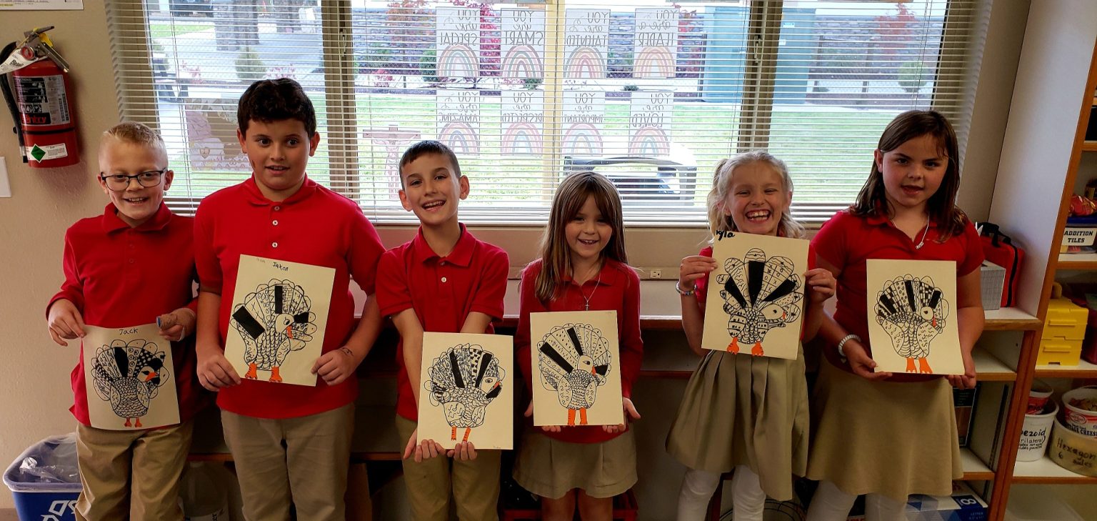 A group photo of students from St. Anne Catholic School